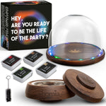 Drink Smoker Kit with LED Wooden Base & Wide Glass Dome