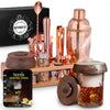 Load image into Gallery viewer, Bamboo Stand Bartender Kit with Whiskey Smoker - 13 pcs